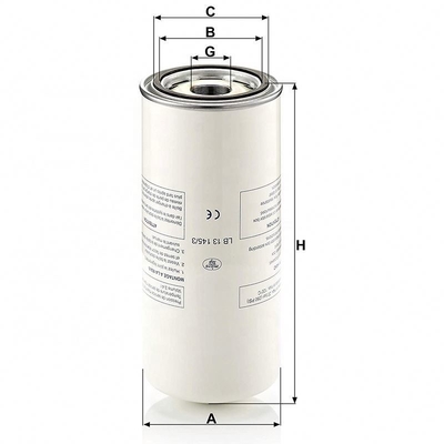 Filtro separatore di aria e olio per compressore d'aria LB-13145/3 P782909 OV 6076 OAS99047