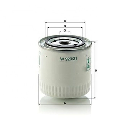 C W92021 10300882 126385A1 1504140 148459 A333220 2630795 Filtro per olio Filtro a vite