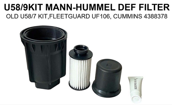 Certificazione CE Filtro di combustibile in plastica OE U58/9 KIT 4388378 2122909PE per autocarro da montaggio