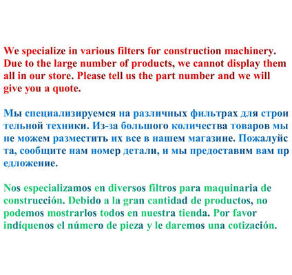 99*99*222mm Filtro idraulico HF28914 per camion e escavatori a motore diesel