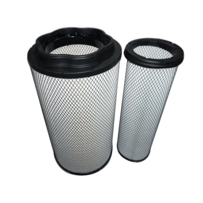 Cartuccia di filtro dell'aria in fibra di vetro OEM 17500263 / 17500260 per parti di escavatori Hydwell