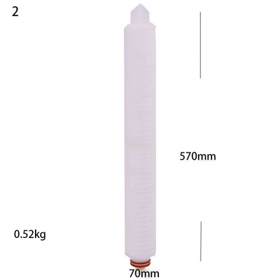 Purificazione dell'acqua Hydwell Industrial 20 40 60 Inch Water Plant PP Filter Piegato Cartuccia Plissata
